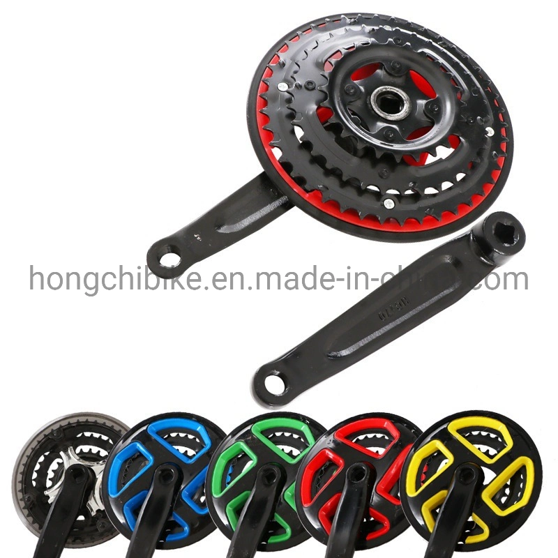 Factory Supply Mountain Bike Crankset with Plastic Chainguard Chainwheel&Crank