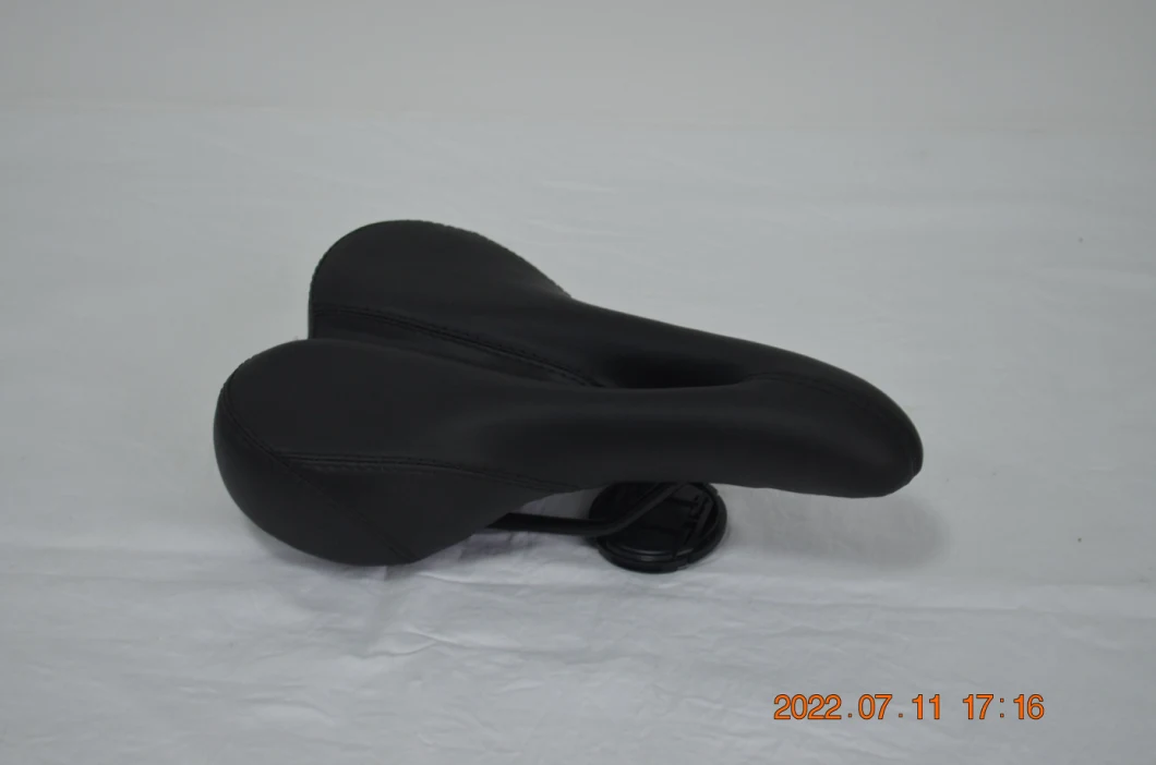 Black Bike Saddle Cushion Middle Hole Saddle