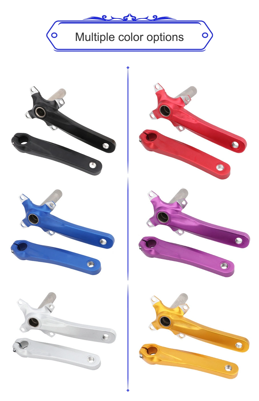 Cycling Repair Part Aluminum Alloy Bicycle Left Crank Arm 170mm Mountain Bike Square Rhombus Hole Crankset